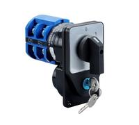 63A Changeover Rotary Cam Switch With Key Circuit Control Motoer Selector LW26-63/2 Two Poles YMW26-63(01234)