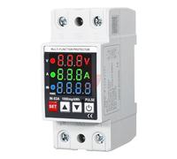 63A Din Rail 3-in-1 Display Adjustable Over Voltage Current and Under