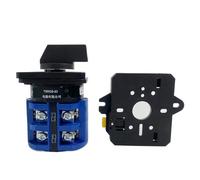 63A DIN Rail Mounted Universal Selector LW26-63/2 Two Poles Selection Control Circuit Silver Contact Rotary Cam Switch 1Pcs(102)