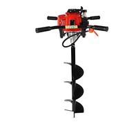 63cc Petrol Earth Auger, 2 Stroke 2200W/7500rpm Fence Post Hole Borer, Auger Drill Bit 200mm, 3hp Garden Digger Equipped with Goggles
