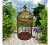 63Cm Bird Cage Rusty Wall Mirror