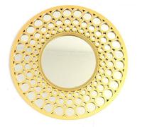 63Cm Gold Round Designer Wall Mirror Decoration Art Piece