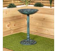 63cm Verdi Green Traditional Garden Patio Resin Bird Bath - Weatherproof Polyresin, Predator-Guard, Eye-Catching Focal Point