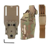 63DO Tactical Pistol Holster for G 17/19 with X300/X300U Light Quick Release Holster Military Hunting Airsoft Accessories (Color : GB74 CP)