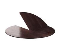 63in Dark Walnut Round Folding Table - Portable & Foldable Wooden Table for Kitchen Dining Patio Banquet - Durable Lightweight Design Space-Saving Easy Storage