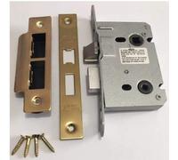 63mm (2 1/2") Mortice Bathroom Lock/Toilet/WC Lock c/w Brass Forend