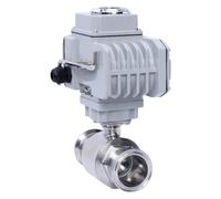 63mm 2 Full Height Platform Electric Ball Valve Stainless Steel Q911F-16P Sanitary Card Sleeve Type Ball Valve Mechanical Double Limit(220VAC)