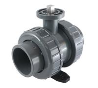 63mm 2-Way PVC Ball Valve ISO-Top Socket - 614 - VDL