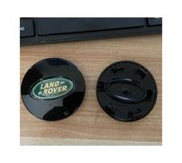 63mm Black/Green Wheel Centre Caps for Land Rover Discovery & Freelander - 4pc, ABS, High-Gloss, Easy Clip-On
