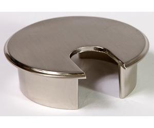 63mm Desk Cable Tidy Outlet Grommet Insert - Satin Nickel