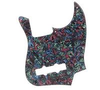 63mm Electric Guitar Pickguard GQ110, Replacement Guitar Pick Guard for Electric Bass, Vintage 3 - Layer PVC Protective Board with Smooth Edges for DIY Guitar Mods