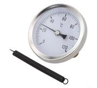 63mm for dial Pipe Thermometer Metal Housing 0-120C 63mm for | 63mm for dial size, metal housing, silver black finish, construction, industrial grade use
