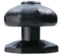 63mm OCTAGONAL Centre Door Knob - Black Antique Hammered Iron Outdoor Handle | Large Centre Door Knob for Front Doors - External Pull Door Knob - Decorative Weatherproof External Handle