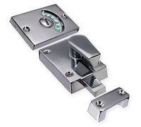 63mm Polished Chrome Toilet Indicator Bolt Lock - Engaged/Vacant
