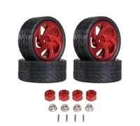 63mm Whirlwind Type Tire For Mjx For Hyper Go 14301 14302 14303 14304 Rc Car Upgrade Parts Decorative Spare Replace Rc Parts(Red)