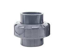 63mm x 63mm PVC Pipe Fitting Union Connector Solvent Socket, Grey Plumbing Straight Joint Quick Connector