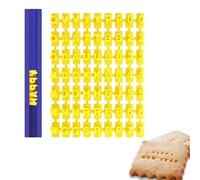 63Pcs Alphabet Number Cookie Moulds, Baking Impress Cutter Cake Mould, Fondant Letter Number Press Stamps for DIY Cake Decorating, Craft Clay, Fondant