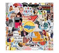 63Pcs I Think You Should Leave Stickers Pack, Cute Cartoon Vinyl Waterproof Sticker Decals for Water Bottle, Laptop, Phone, Scrapbooking, Journaling Gifts for Kids Teens Adults for Party Supply Decor