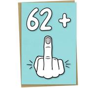 63rd Birthday Card, 62 + 1, Funny Birthday Card for 63 Year Old Women or Men, 5x7