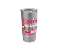 63rd Birthday High Heel A Queen was Born in August 1963 Stainless Steel Insulated Tumbler
