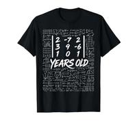 63rd Birthday Matrix Determinant Math Nerd Funny Value Graphic T-Shirt, Men, Black, M