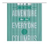 64.17x70.87Inch（163x180cm）Quick-Install Hookless Shower Curtain, Opaque, Heat-Resistant Polyester - Shower Curtain No Hooks, Curtain ShowerLife Is An Adventure,but Not Everyone Is A Columbus