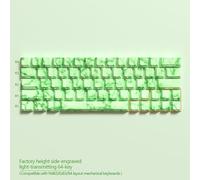 64/74Key Translucents Keycaps Jades Theme Side Print Backlit Shining Through Keycaps For 60 80 61/64/68/75/87 Keyboards