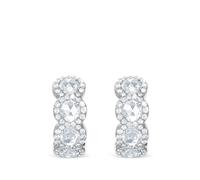 64 Facets 18K white gold diamond Scallop Huggie earrings - Silver One Size