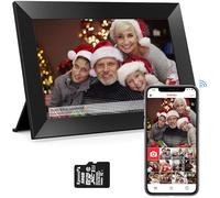 64 GB Digital Photo Frame WiFi | 10.1 Inch Frameo Digital Picture Frame with Large Storage (32GB Built-in+32GB SD Card)1280x800 HD IPS HD Touch Screen, Digital Frame Photo Multi-Users & Auto Rotation