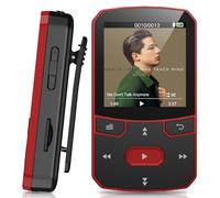 64 GB MP3 Player Bluetooth 5.3, Clip Sport Music Player with Blind Control, Portable 29 g Mini Audio Player with Resume Function, FM Radio, Voice Recorder, up to 128 GB