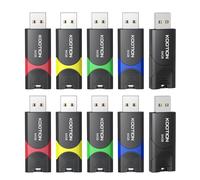 64 GB USB 2.0 Stick 10-Pack, KOOTION USB Memory Flash Drive USB 2.0 Stick 64 GB Thumb Drive USB Drive with LED Indicator for Data Storage Jump Drive (64GB 10Pack Mixcolor)