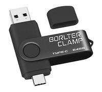 64 GB USB Type-C Flash Drive, USB-C 3.0 Memory Stick Jump Drive 2 in 1 for Android Phones Samsung Galaxy S10/S9/S8/Note 9, LG, Huawei, Tablets & Computer (Black)