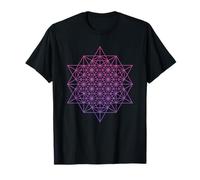 64 Grid Star Tetrahedron Sacred Geometry T-Shirt