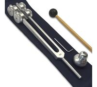 64 Hz OTTO Weighted Tuning Fork with Attenuator - Acupressure, Reflexology, Cranial Stimulation - Sound Healing & Biofield Harmonization with Vibration Therapy Tools - Weighted Boot | Silver