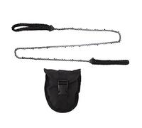 64 Links 31 Cutter 3/8 Hand Chain Saw, High Reach Tree Chainsaw, 48 Inch Rope Chain Saw with Black Paracord Handles for Camping Gardening Survival