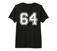 64 Number Sixty-Four Team Sports Graphic Matching Varsity Premium T-Shirt