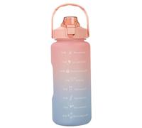 64 Oz Reusable Bottle - 2l Cycling Bottle, Cycling Water Bottle | Leak Proof Portable Drinking Water Bottles, Gradient Color Sports Water Bottle with FIip Top Straw for Fitness Outdoor Sports Camping