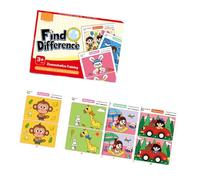 64 Pages Educational Find the Difference Activity Card Skill Building Card Set for Kids with Storage Box Ages 3 and Up Educational Matching Cards