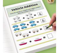 64 Pages Kids Addition Subtraction Practice Pad 1-10 Numbers, Color Coded Number Tracing & Decomposition Worksheets for Kindergarten Grade 1 Home Classroom Math Learning