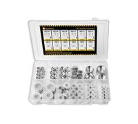 64 Pcs. JIC 37° Flare Thread Cap & Plug Assortment Kit, Galvanized Steel with Precision…