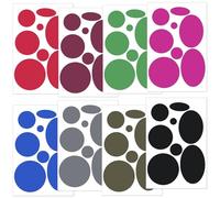 64 Pcs Puffer Down Jacket Repair Patch Kit, Nylon Fabric Repair Patch Self Adhesive Waterproof Stick On Patches Tape for Coat Clothing Tent Sleeping Bags Ski Pants Holes Fixing Round,8 Colors
