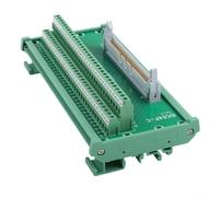 64-Pin IDC Connector Terminal Block for Industrial Control Panels - Compatible with for mitsubishi Systems Green PVC Case 183x87mm DIN Rail Wiring