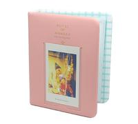 64 Pockets 3 Inch Piece of Moment Candy Color Fuji Instax Photo Mini Book Album or Name Card for Instax Mini 70 7s 8 25 50s 90 Film/Pringo 231/ Fujifilm Instax SP-1/ Polaroid PIC-300P/ Z2300-Pink