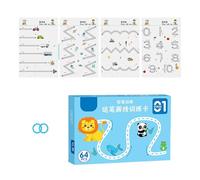 64 Sheets Preschool Handwriting Workbook for Early Writing Skills Erasable Tracing Paper for Kids Toddler 3-6 Years Old Toddler Handwriting Practice Book