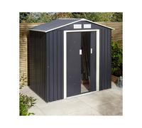 64 Trentvale Metal Apex Shed - Dark Grey