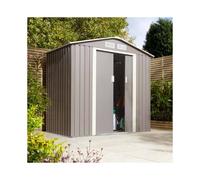 64 Trentvale Metal Apex Shed - Light Grey
