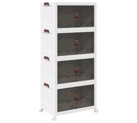 (64 x 40 x 141.5 cm) vidaXL Stackable Storage Box with Wheels Storage Container Stackable BinTruck