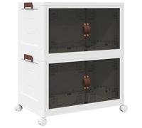 (64 x 40 x 76 cm) vidaXL Stackable Storage Box with Wheels Storage Container Stackable BinTruck