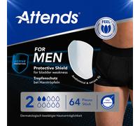 Attends For Men Level 2 Or Shield 2 , 2 Packs Of 16 , Incontinence Pads 201794