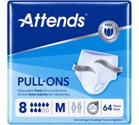 64 x Attends Pull Ons 8 | Medium | Adult Incontinence Pants | 4 Packs of 16